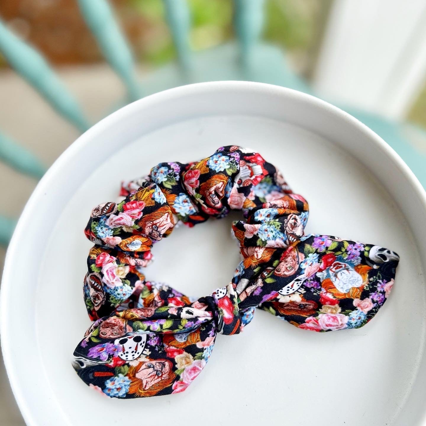 Halloween Faves Tied Scrunchie