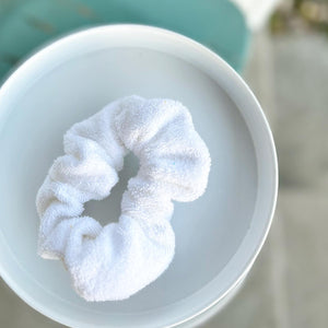 White Towel Scrunchie